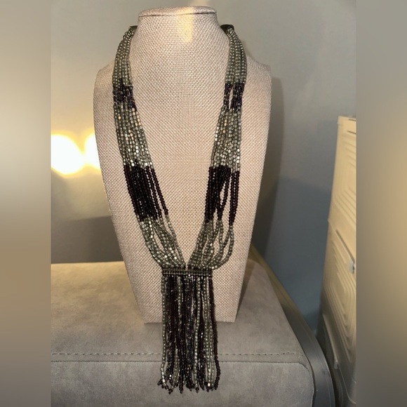 Purple Potay beaded tassel necklace by Himalayan Gems - Picture 1 of 13
